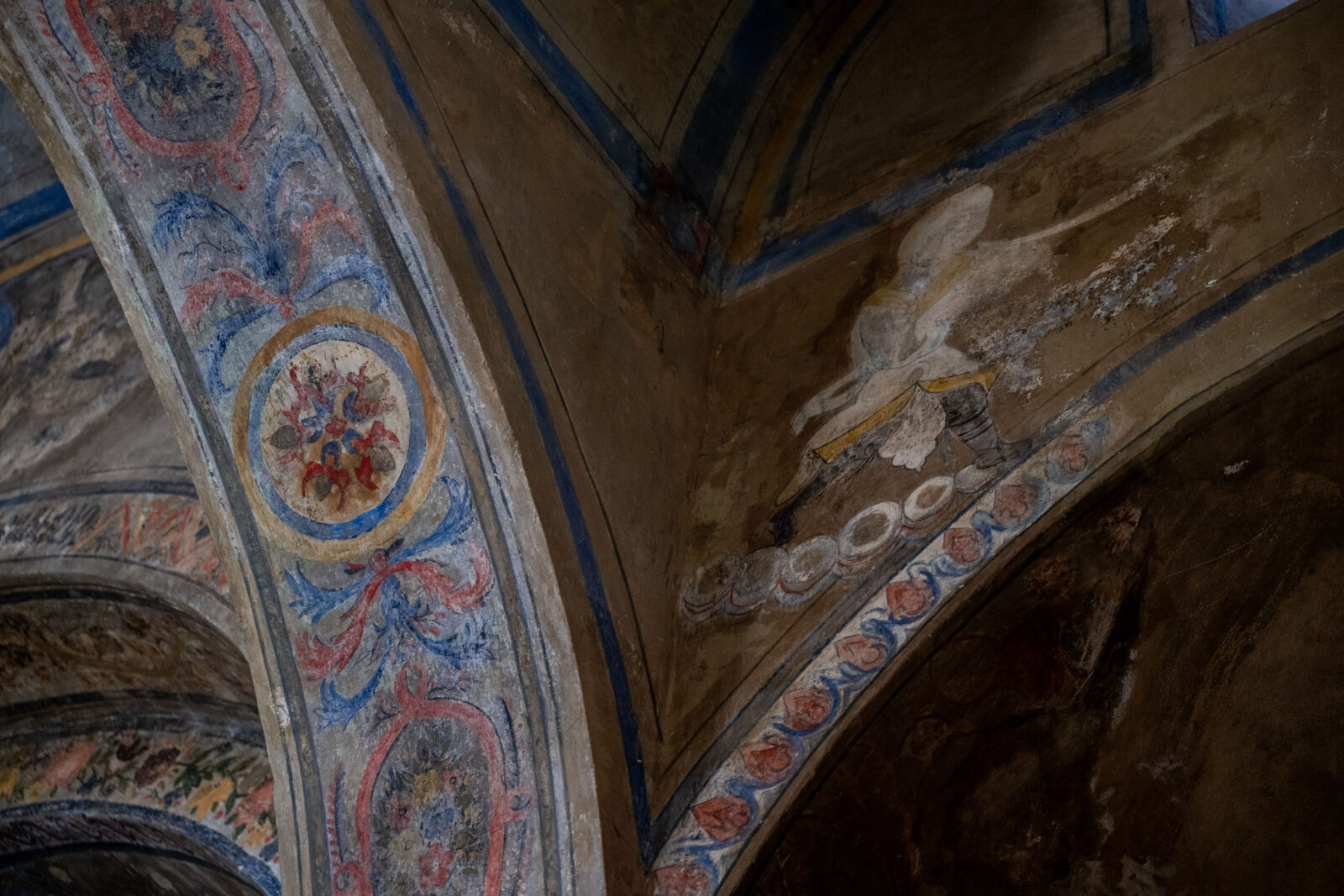 The frescoes inside the Cesmeli Church, one of the important historical sites in Karaman, Türkiye, April 18, 2025. (AA Photo)
