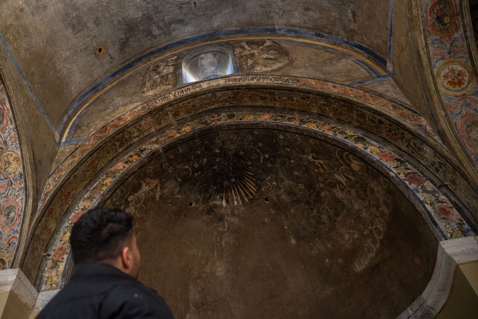 The frescoes inside the Cesmeli Church, one of the important historical sites in Karaman, Türkiye, April 18, 2025. (AA Photo)