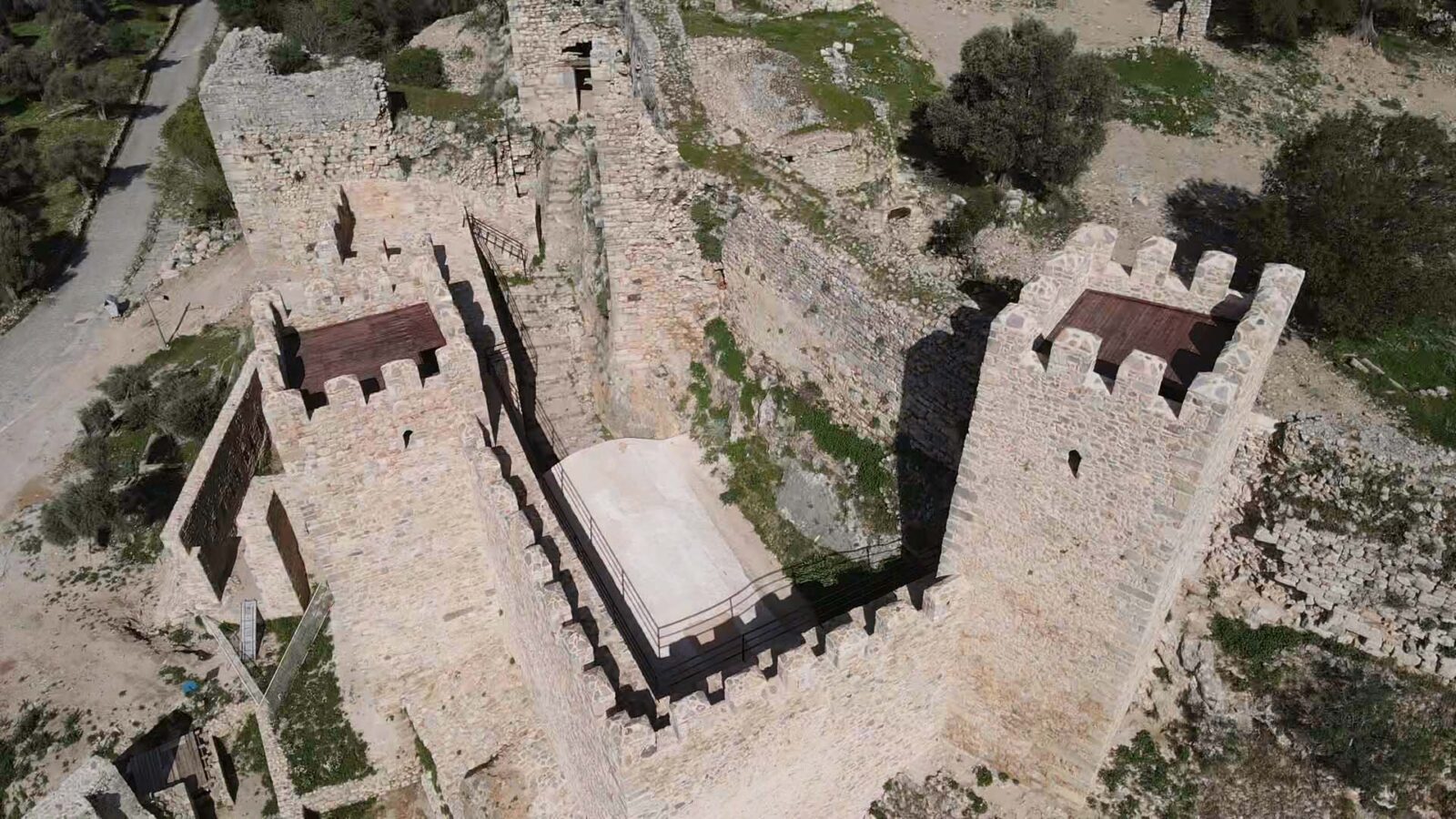 In the Milas district of Mugla, the castle walls, cistern, and towers of the ancient city of Becin—listed on the UNESCO World Heritage Tentative List—have regained their former appearance through ongoing excavation and restoration efforts, April 18, 2025. (AA Photo)