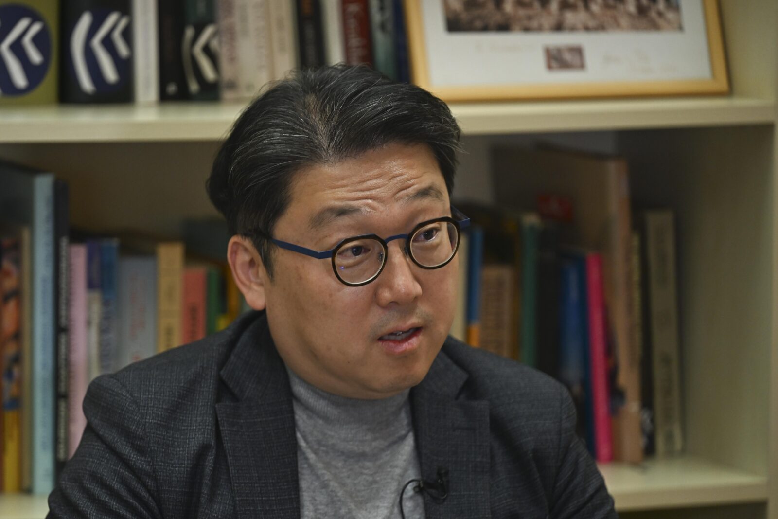 Turkologist Professor Oh Chong-jin, Head of the Türkiye-Azerbaijan Studies Department at Hankuk University of Foreign Studies in South Korea, spoke to an AA correspondent, April 20, 2025. (AA Photo)