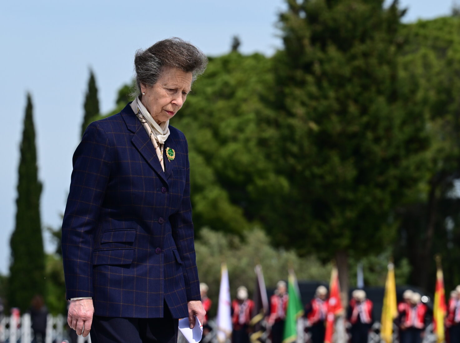 Princess Royal Anne attends the commemoration ceremony, held for the 110th anniversary of the Gallipoli Campaign, at the Martyrs' Monument in Canakkale, Türkiye, April 24, 2025. (AA Photo)