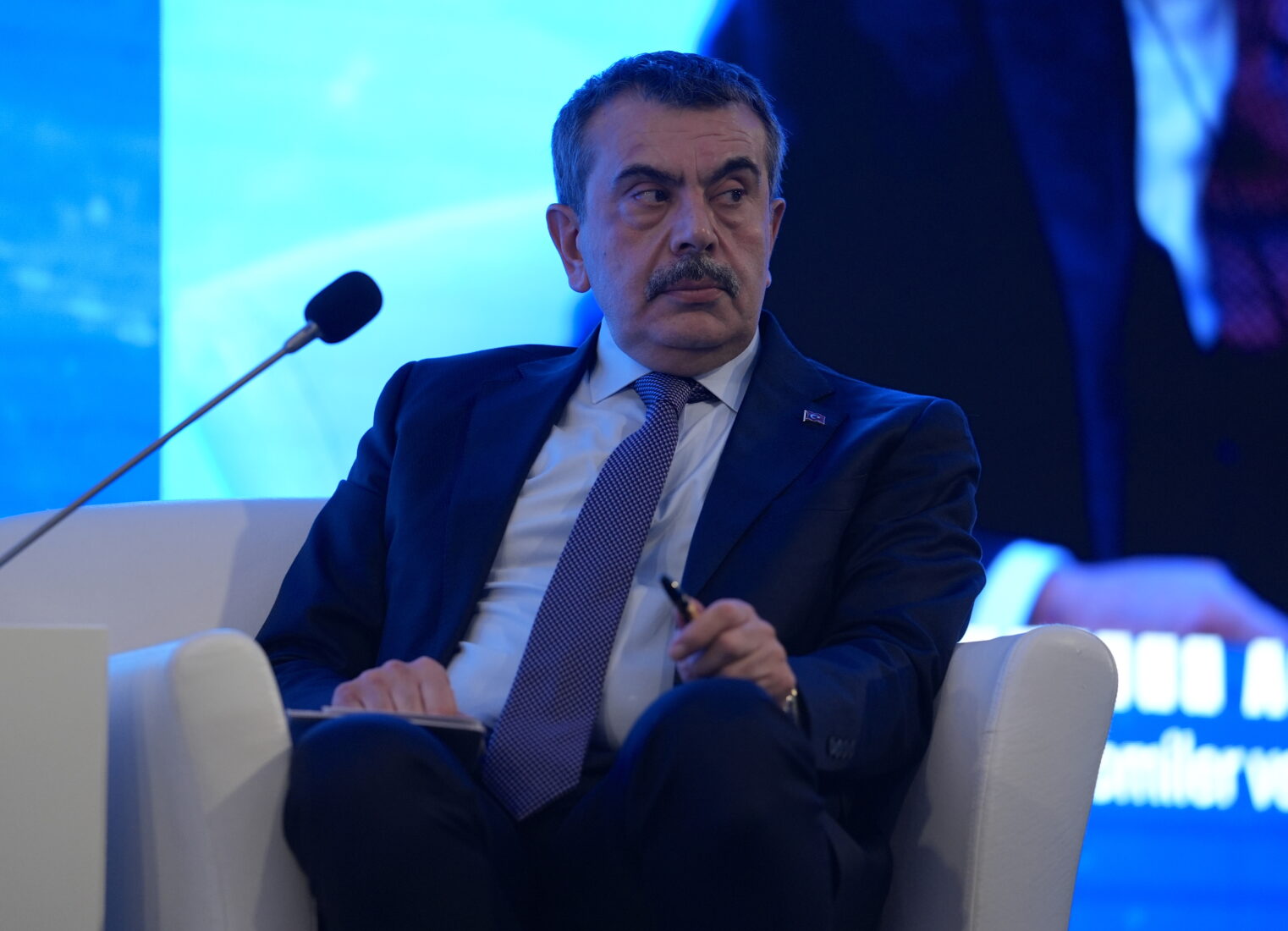 Türkiye's National Education Minister Yusuf Tekin attends the Palandoken Economic Forum in Erzurum, Türkiye, on April 26, 2025. (AA Photo)