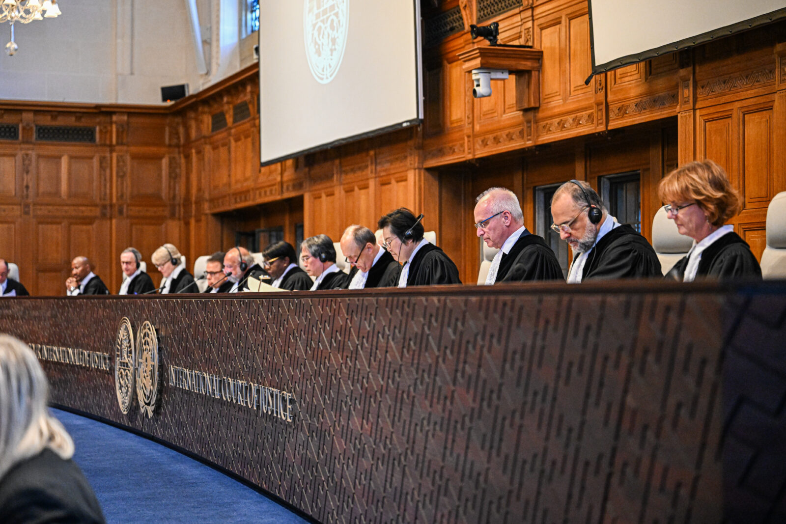 The hearing at the International Court of Justice commenced with the presence of the Court’s esteemed panel of judges in The Hague, Netherlands on April 29, 2025. (AA Photo)