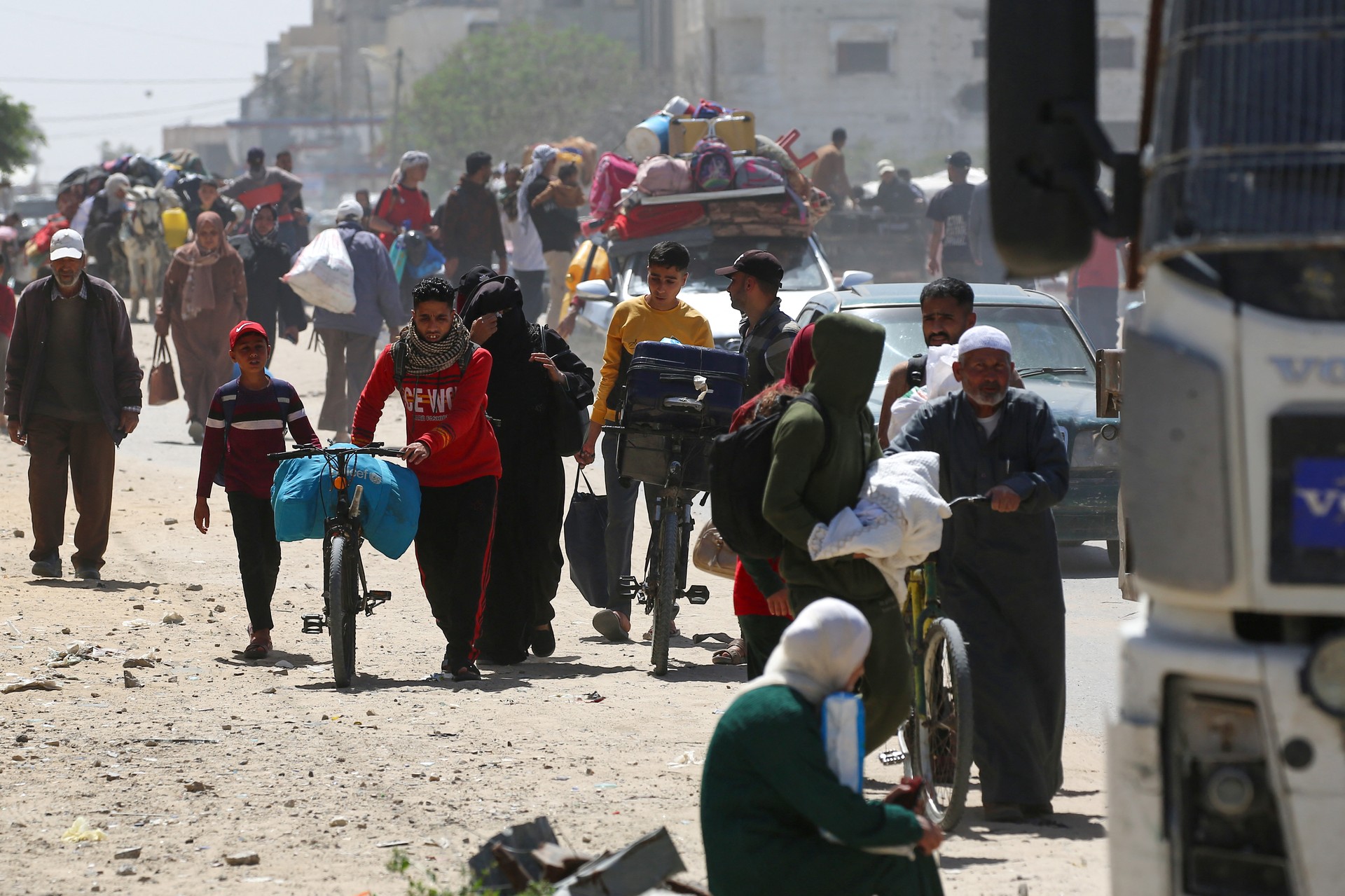 Exhausted Gazans flee again as Israel expands evacuation orders