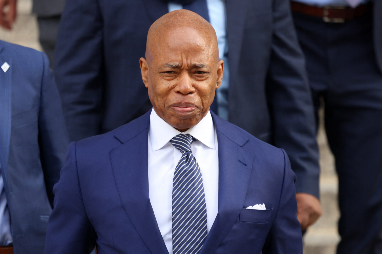 New York City Mayor Eric Adams departs after attending the court hearing on the Justice Department's motion to drop criminal charges against him, at the federal court in New York City, U.S. on February 19, 2025. (AFP Photo)