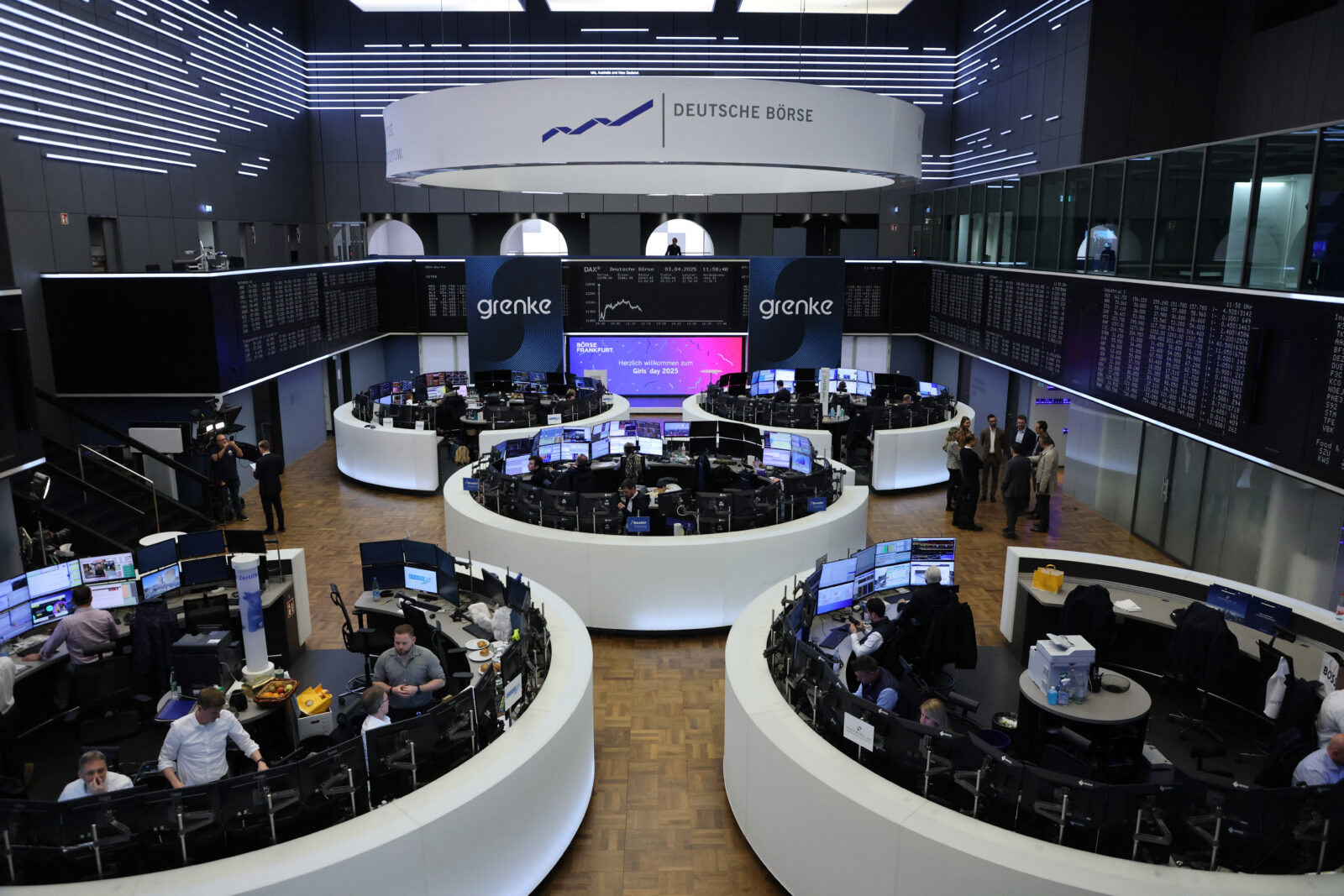 The stock exchange is pictured in Frankfurt, Germany, on April 3, 2025. (AFP Photo)