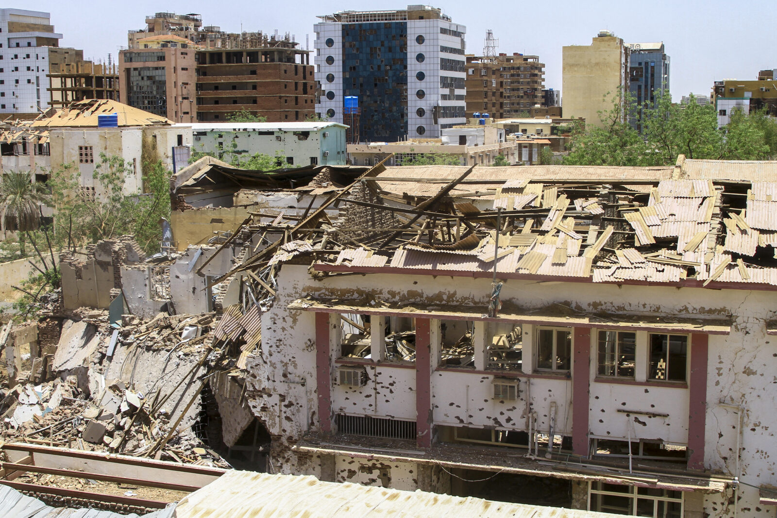 This picture shows a damaged hospital in Khartoum on April 28, 2025. (AFP Photo)
