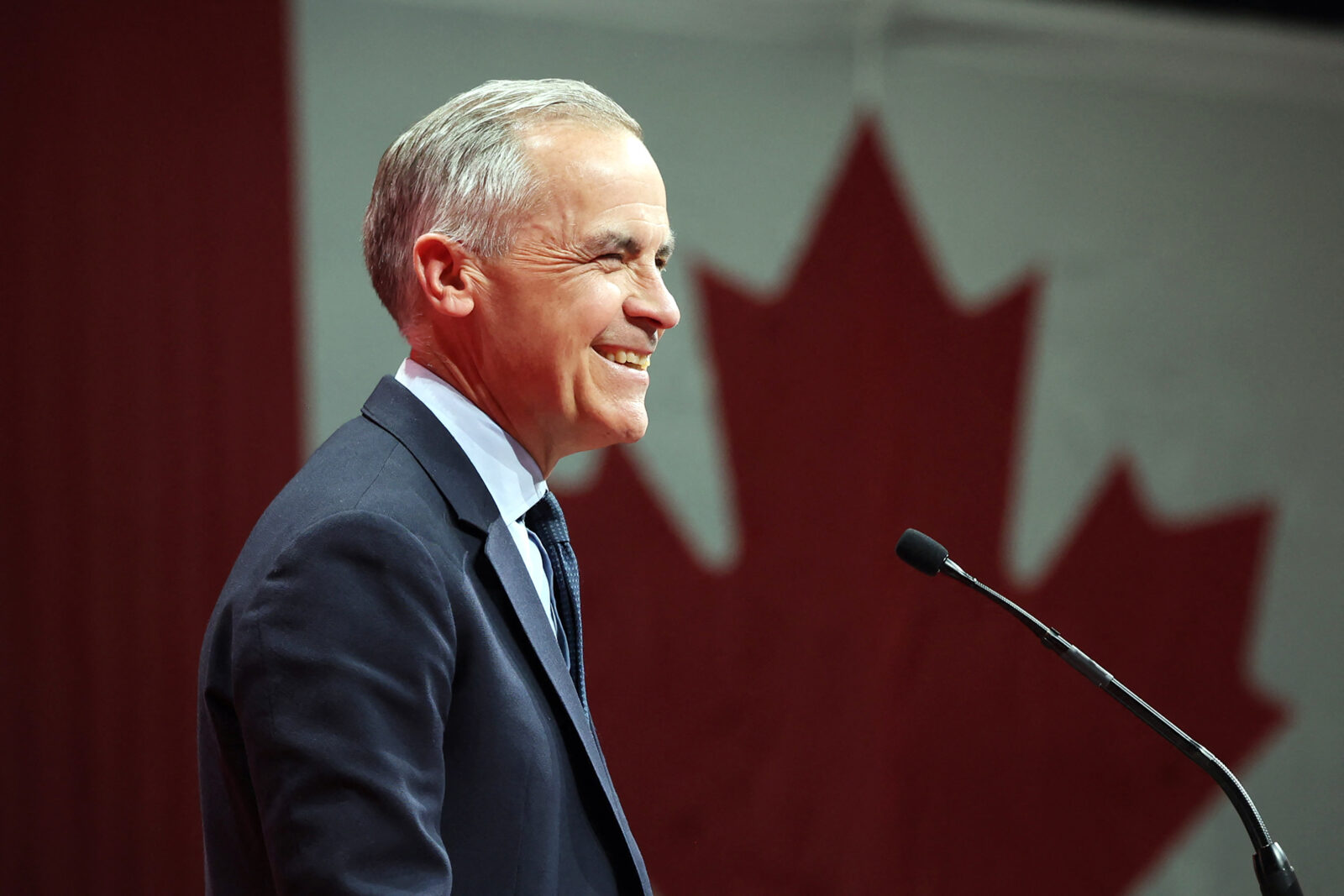 Canada's Prime Minister and Liberal Party leader Mark Carney speaks to supporters at a victory party in Ottawa, Ontario, April 29, 2025. (AFP Photo)