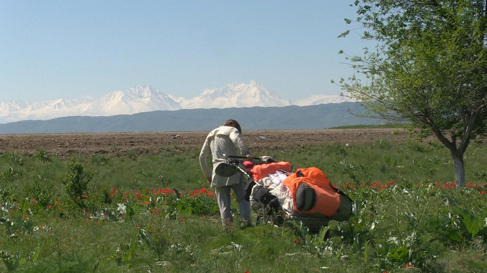 British adventurer Karl Bushby has been on a world tour on foot since 1998, starting from Chile. (IHA Photo)