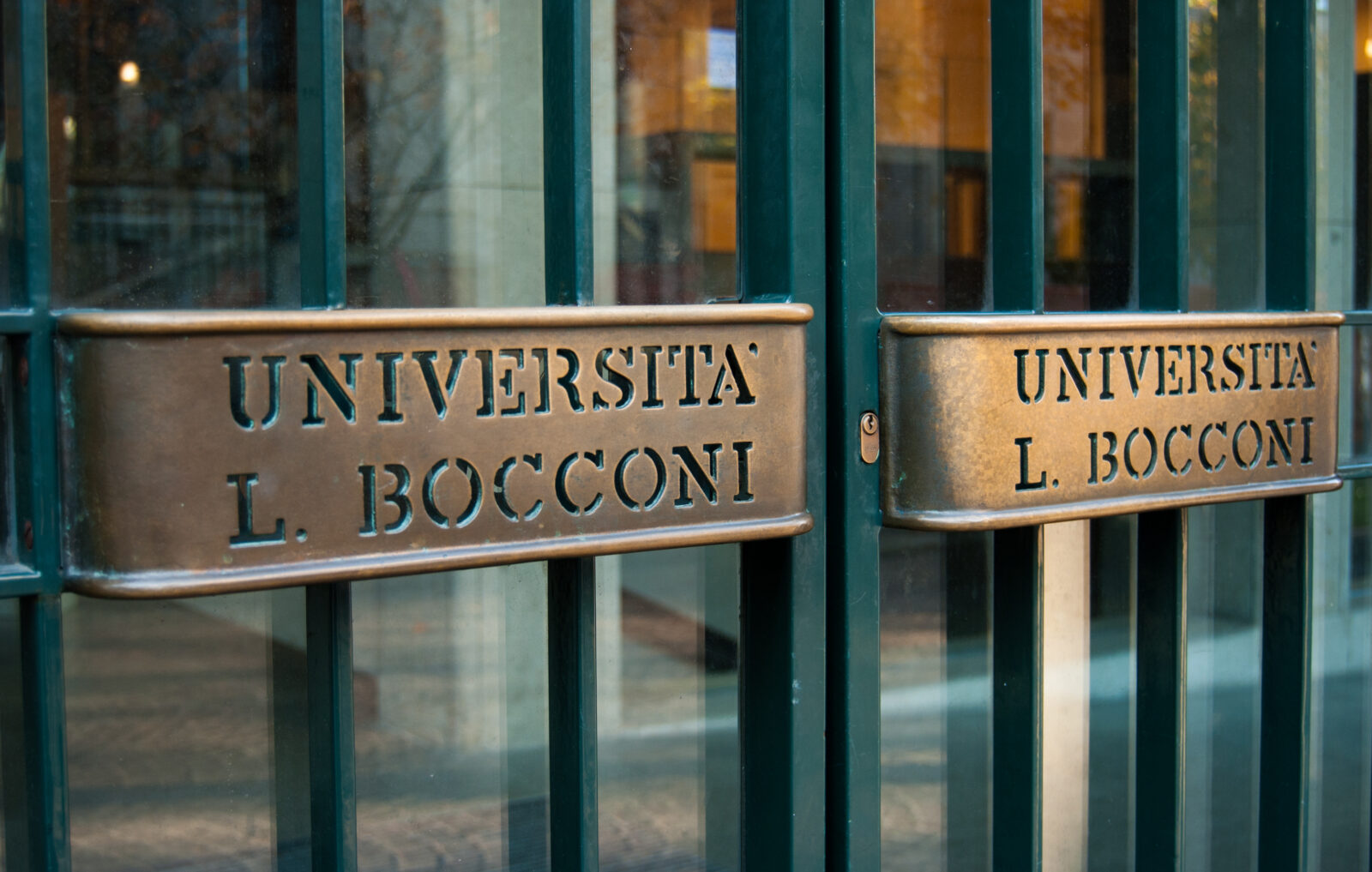 The gates of Bocconi University in Milan, Italy. (Adobe Stock Photo)
