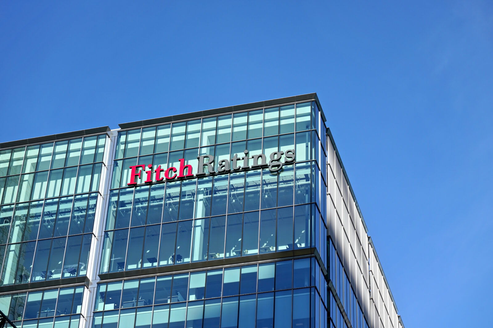 Exterior of Fitch Ratings' London office building in Canary Wharf, London, U.K., Feb. 3, 2019. (Adobe Stock Photo)