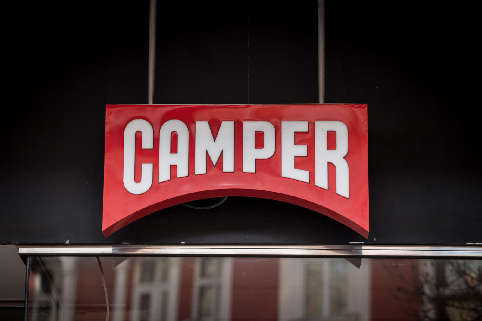 The Camper logo is seen at a storefront in Belgrade, Serbia, Feb. 14, 2021. (Adobe Stock Photo)