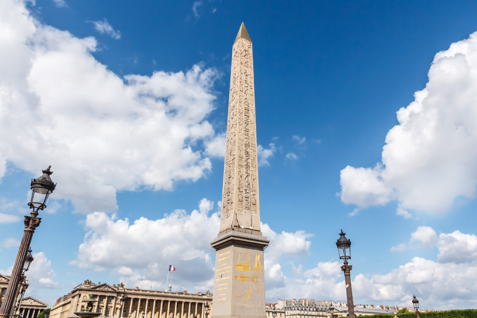 The Luxor Obelisk at the center of Place de la Concorde, Paris, France. (Adobe Stock Photo)