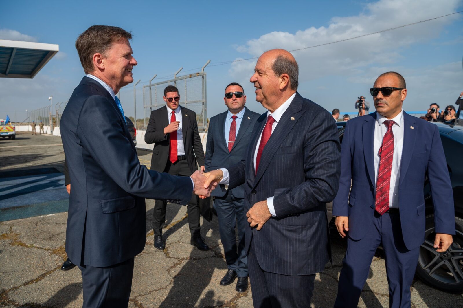 Cyprus leaders meet in buffer zone, discuss landmine clearance, terrorist EOKA concerns