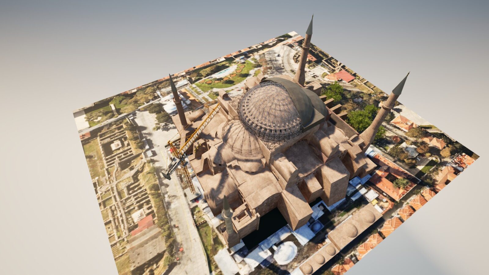 3D project illustration of the extensive dome restoration at Hagia Sophia, Istanbul, Türkiye, April 14, 2025. (Photo via Ministry of Culture and Tourism)