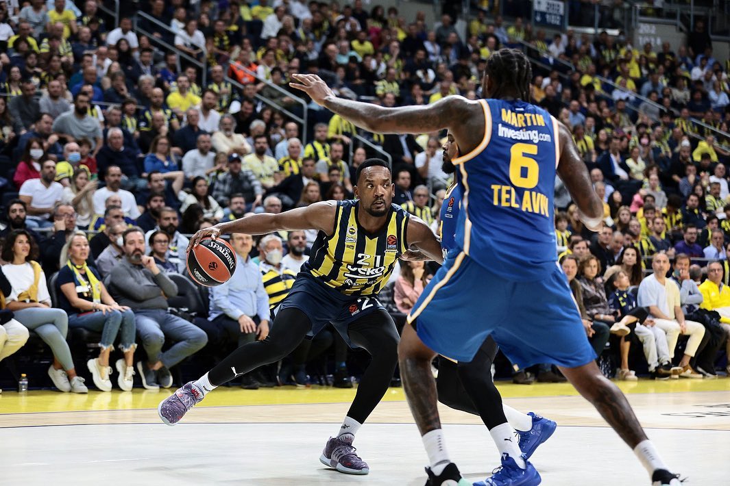 Canadian basketball player Dyshawn Pierre during the basketball match Fenerbahce Beko vs M. Tel Aviv on Oct. 14, 2022 in Istanbul, Türkiye, Oct. 28, 2022. (Photo via Instagram/@dyshawnpierre)
