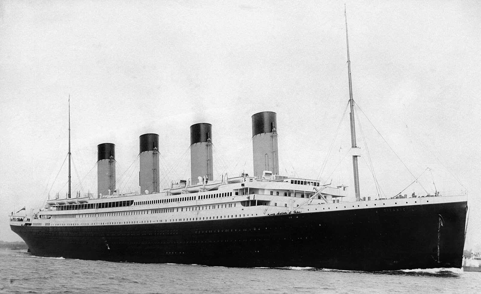 RMS Titanic departing Southampton, England on April 10, 1912. (Photo via Wikimedia)