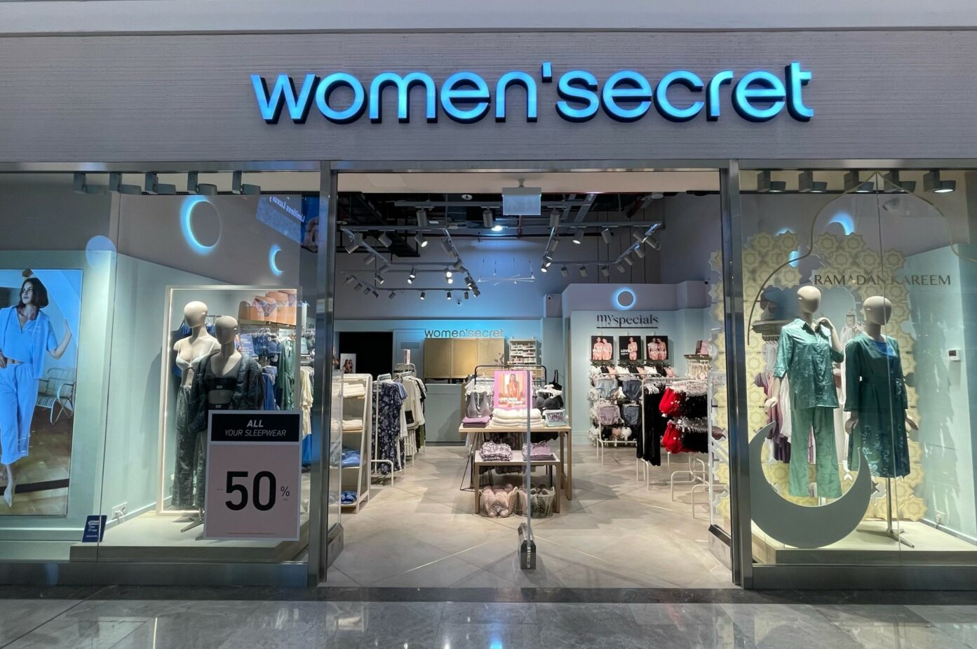 The storefront of the Spanish women’s fashion brand Women’secret is seen at its newly opened location in Emaar Square Mall in Istanbul, Türkiye, on April 2, 2025. (Photo via tendam.es)