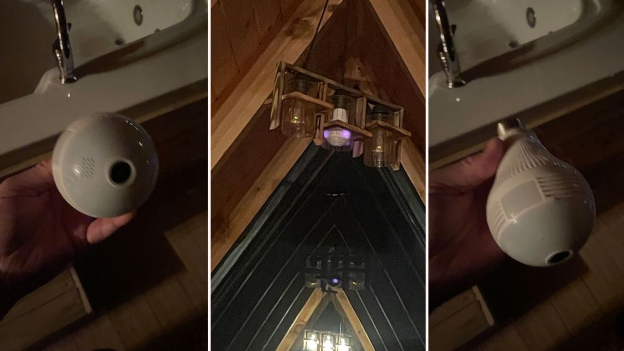 Hidden camera found in a bungalow rented for vacation in Sapanca, Sakarya, Türkiye, April 15, 2025. (IHA Photo)