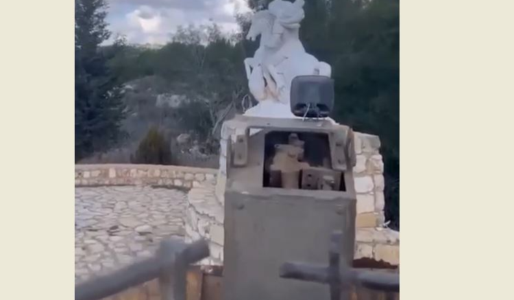 Israel tears down Lebanon's Saint George statue during Palm Sunday celebrations Image