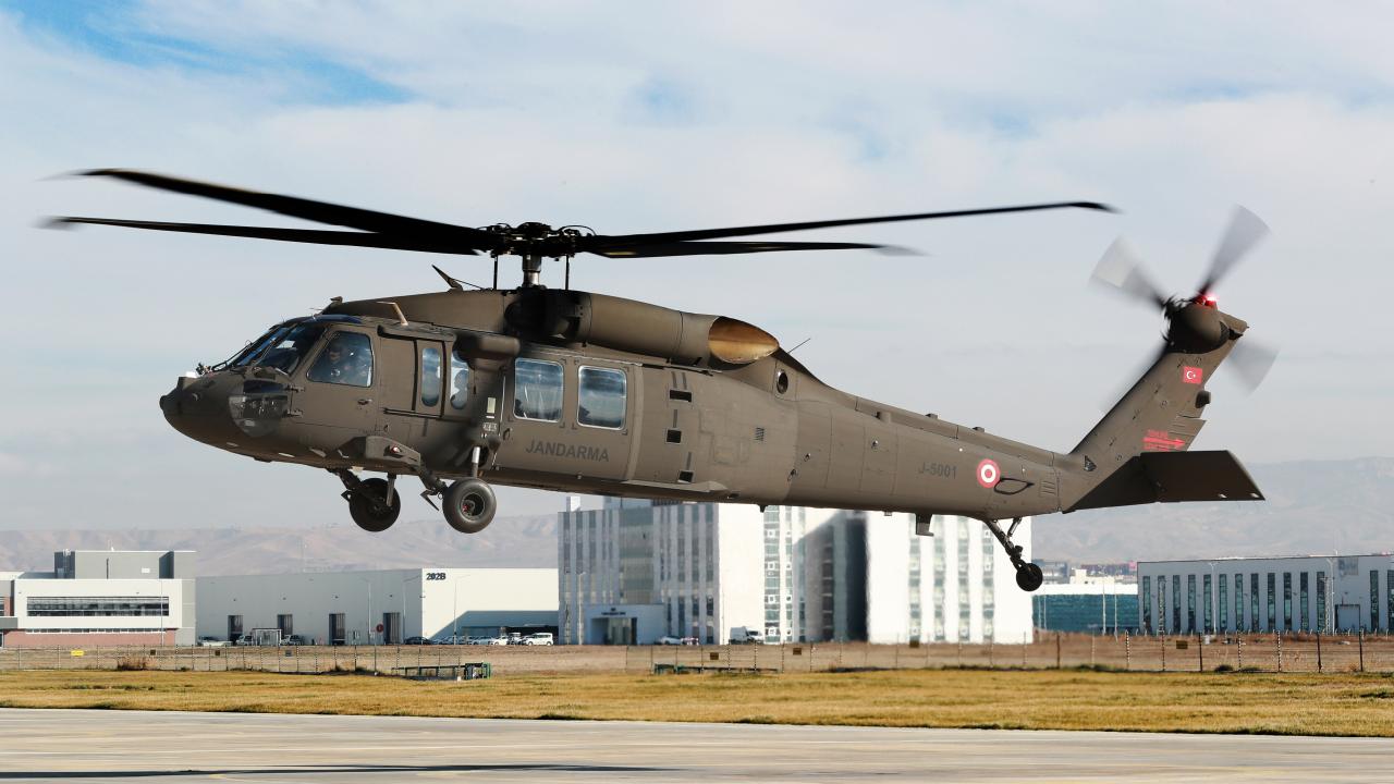 The first T70 Helicopter produced under the Utility Helicopter Program was put into the use of the Gendarmerie General Command on Dec. 14, 2022. (AA Photo)