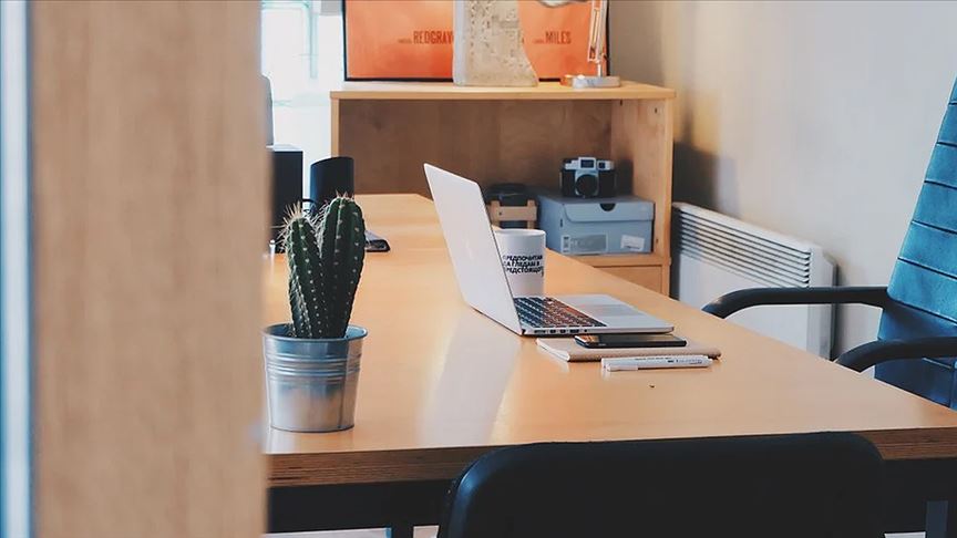 File photo shows a modern office desk setup in Türkiye, accessed on April 22, 2025. (AA Photo)
