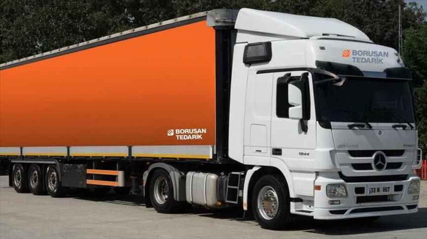 A file photo shows a Borusan Tedarik truck parked in Türkiye, accessed on April 27, 2025. (AA Photo)