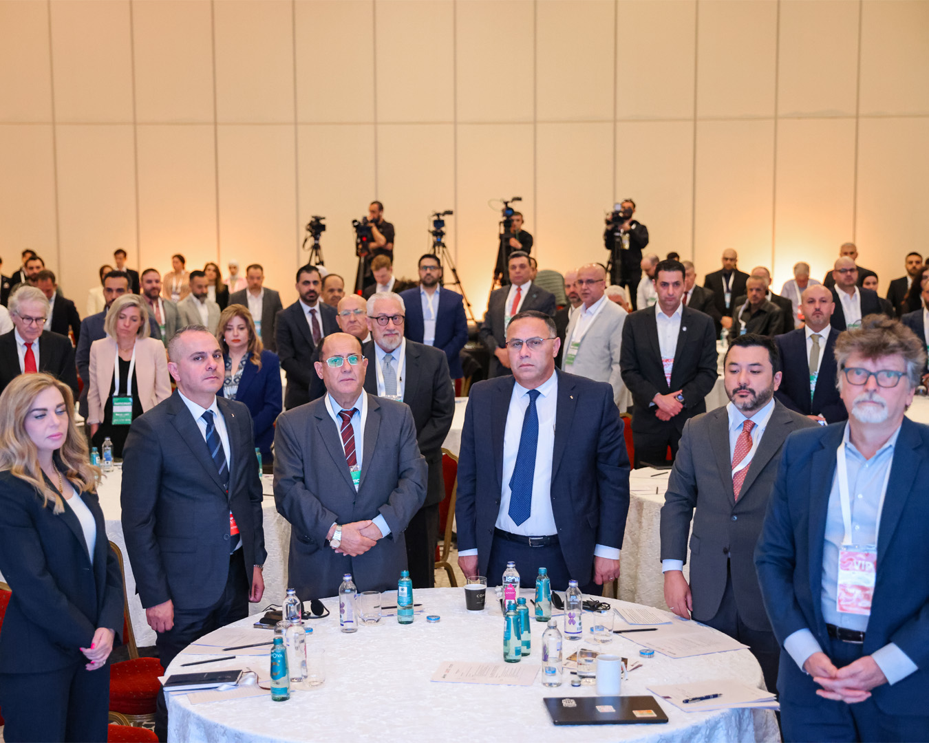 The protocol poses for the press 