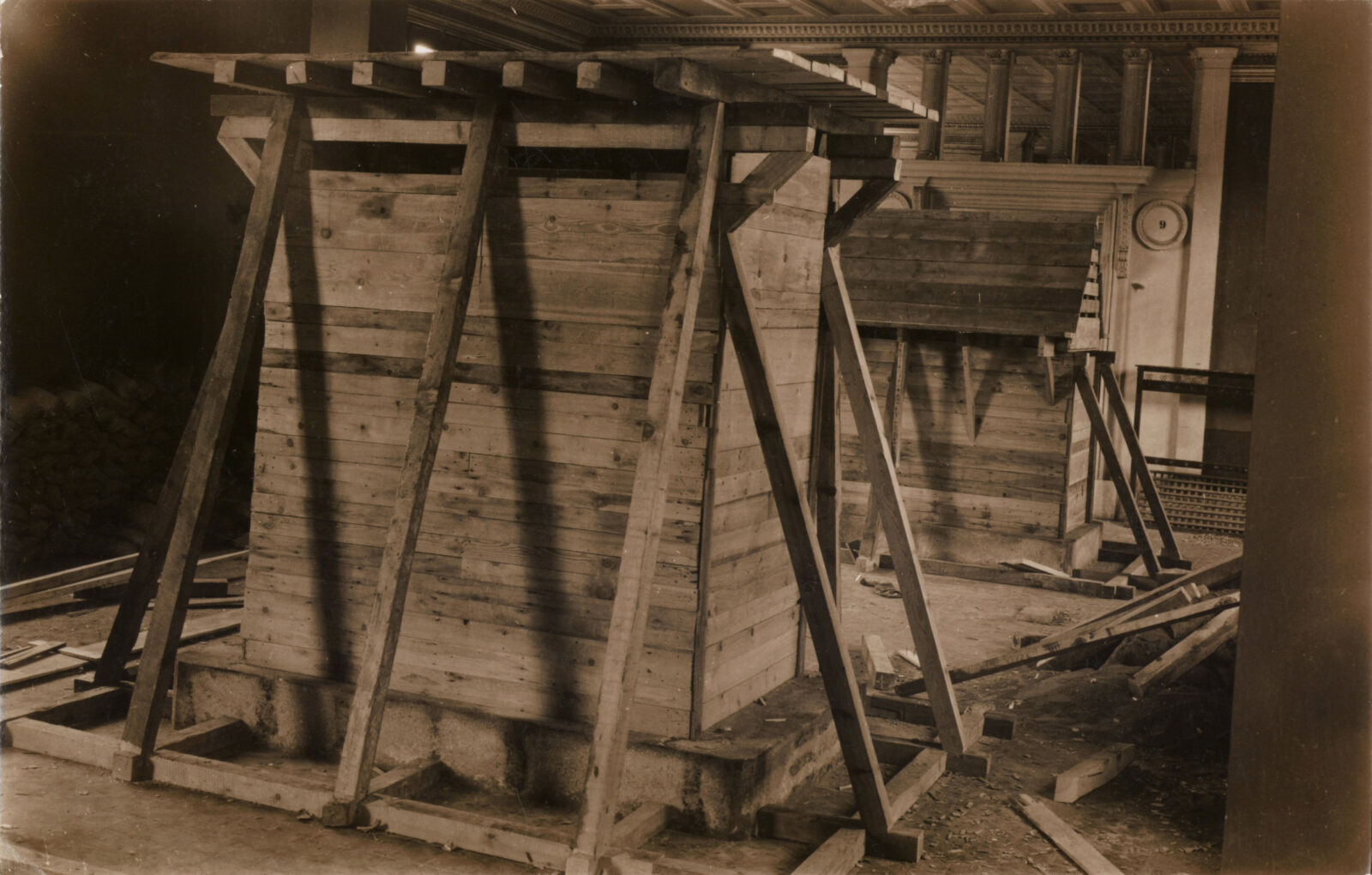 Photographs of sarcophagi and other antiquities put under protection during World War II at the Istanbul Archaeological Museums