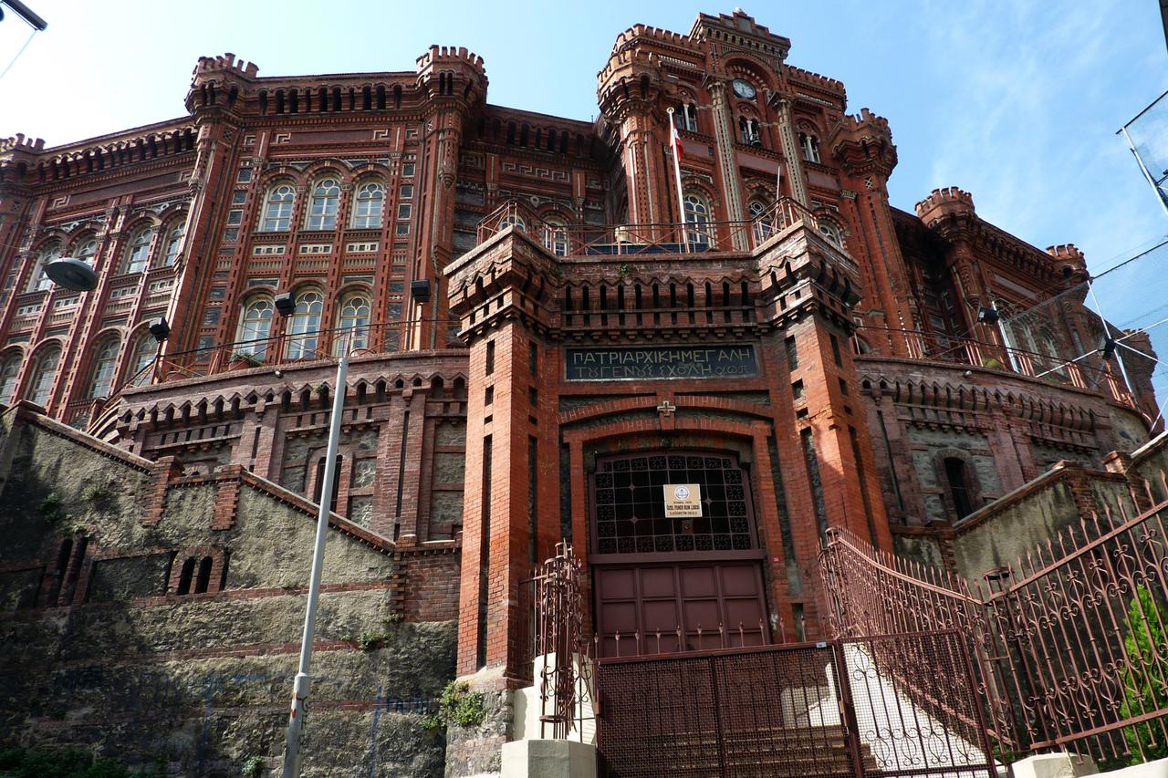 The main entrance of Phanar Greek Orthodox College, also known as the “Great School of the Nation,” located in Istanbul, Türkiye. (Photo via Wikimedia)