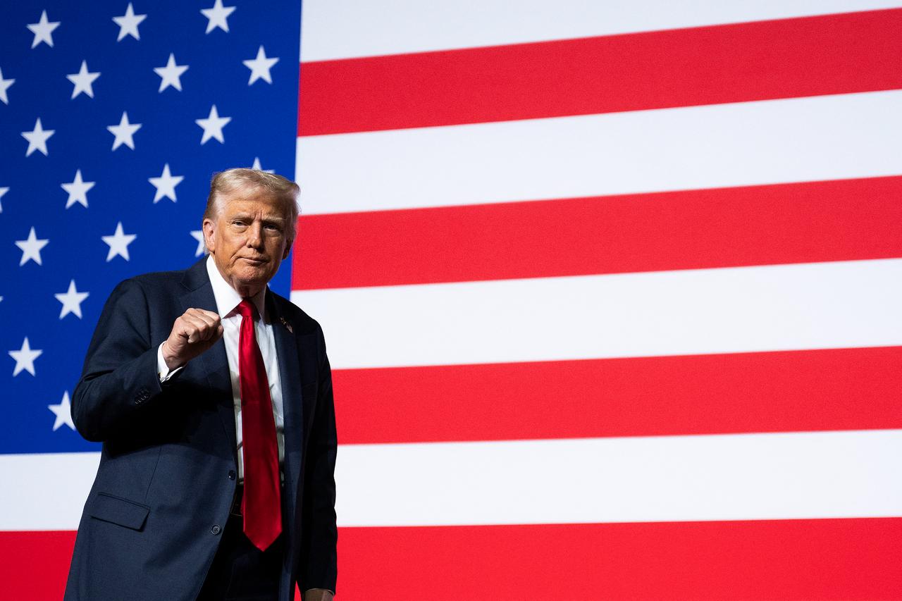 US President Donald Trump departs after addressing senior military officers gathered at Marine Corps Base Quantico in Quantico, Virginia, on September 30, 2025. (AFP Photo)