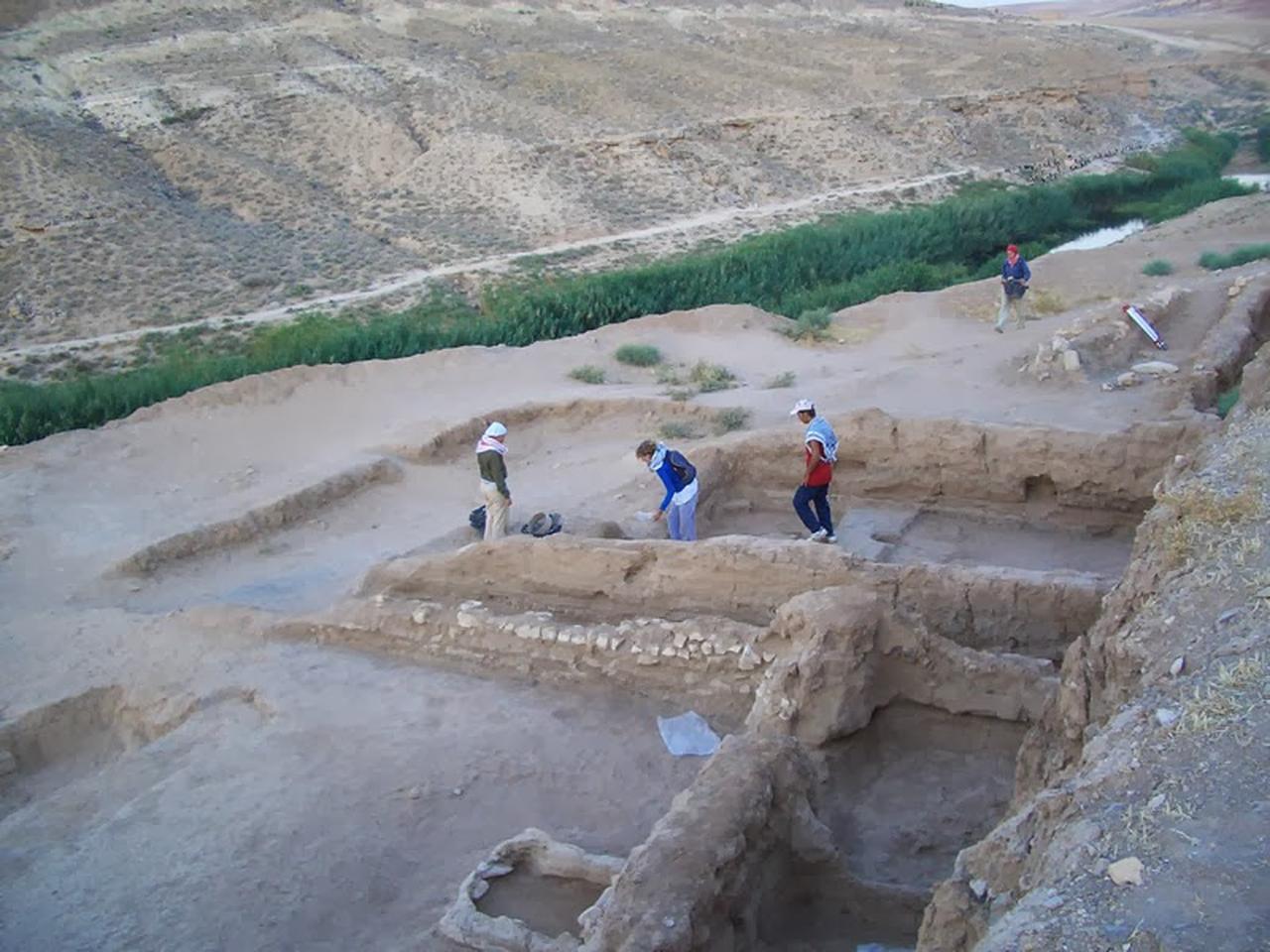 Excavation area overlooking the Euphrates Valley at the Neolithic site of Tell Halula, Syria, 2014. (Photo via Dental Ecology)