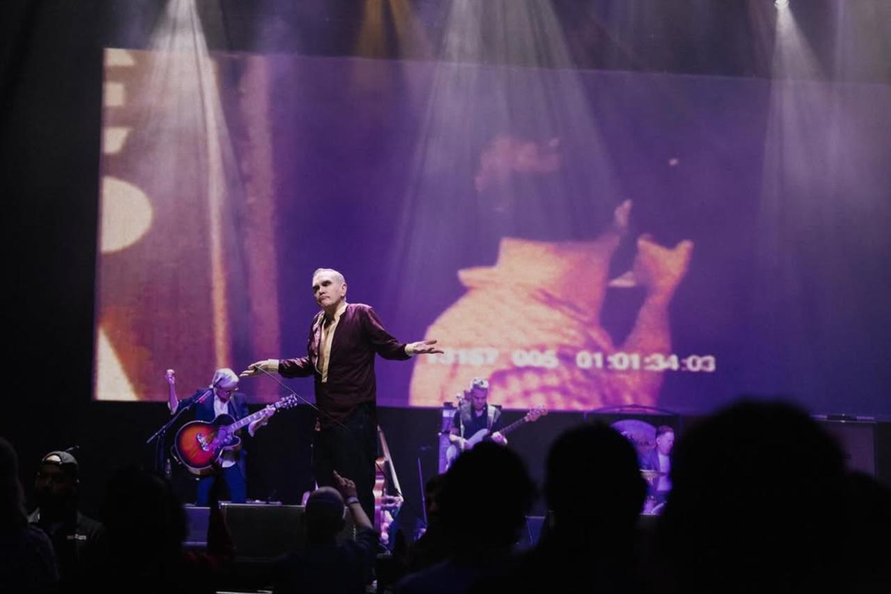 Morrissey performing on stage during a concert in the Met Philadelphia, United States, September 25, 2025. (Photo via Instagram / @morrisseyofficial)