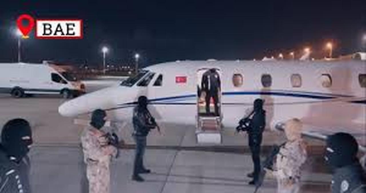 An image showing the operation against drug lords in the UAE. (X/@AliYerlikaya)