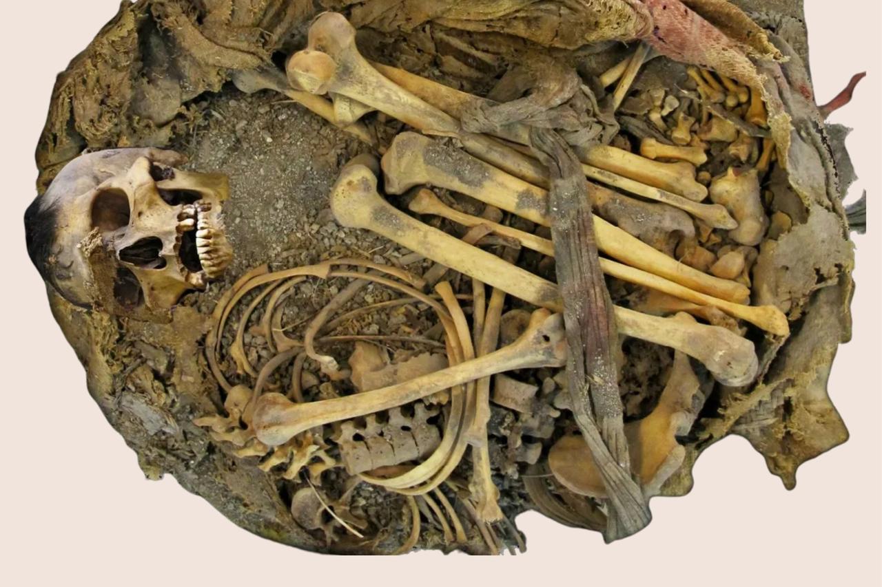 The Zimapan man, also known as Hna Hnu, was a resident of the Mesoamerican border who lived around 1,000 years ago─this image shows the moment when his body was opened for study. (Photo via Rene Cerritos)