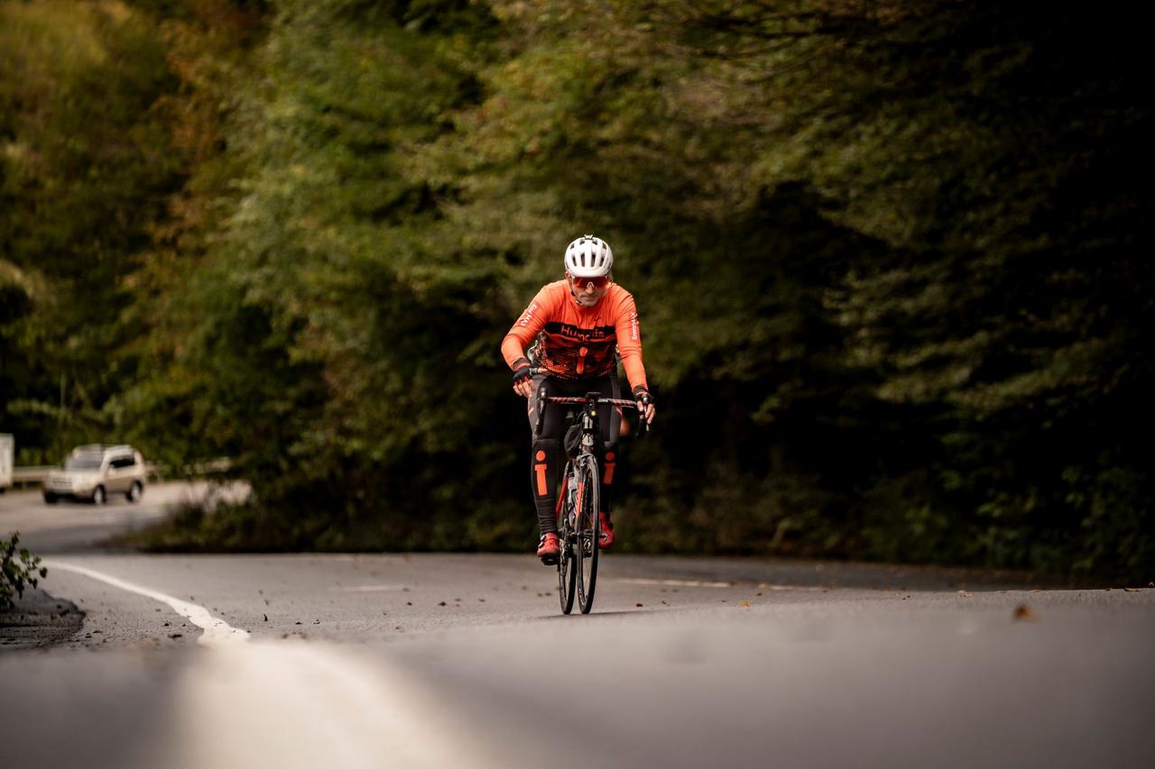A cyclist rides through forested routes of Beykoz during L’Étape Türkiye by Tour de France, Oct. 12, 2025. (Photo via L’Étape Türkiye by Tour de France)