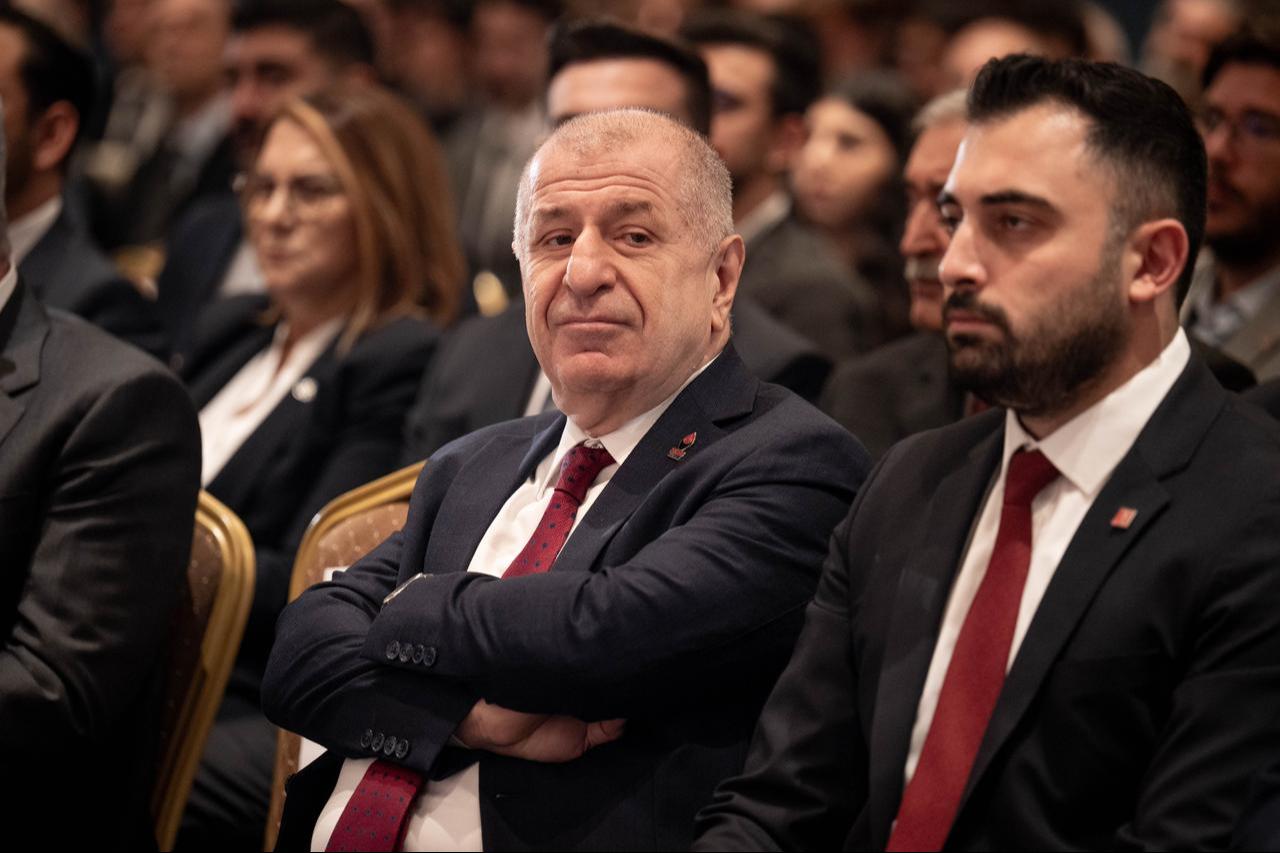 Umit Ozdag, Chairman of the Victory Party, attended the congress organized by the Nationalist Congress Association at a hotel in Ankara on Oct. 12, 2025. (AA Photo)