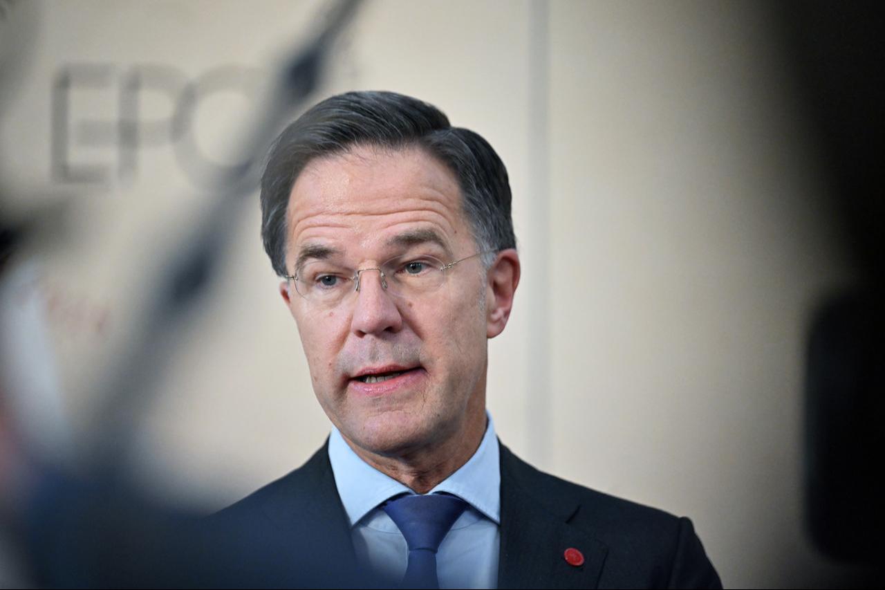 Secretary General of NATO Mark Rutte speaks to press during the 7th European Political Community Summit (EPC) in Copenhagen, Denmark, Oct. 2, 2025. (AA Photo)