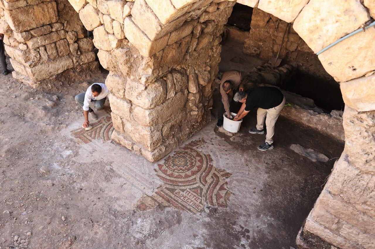 1,500-year-old mosaic surfaces beneath historic mill in Türkiye's Mardin
