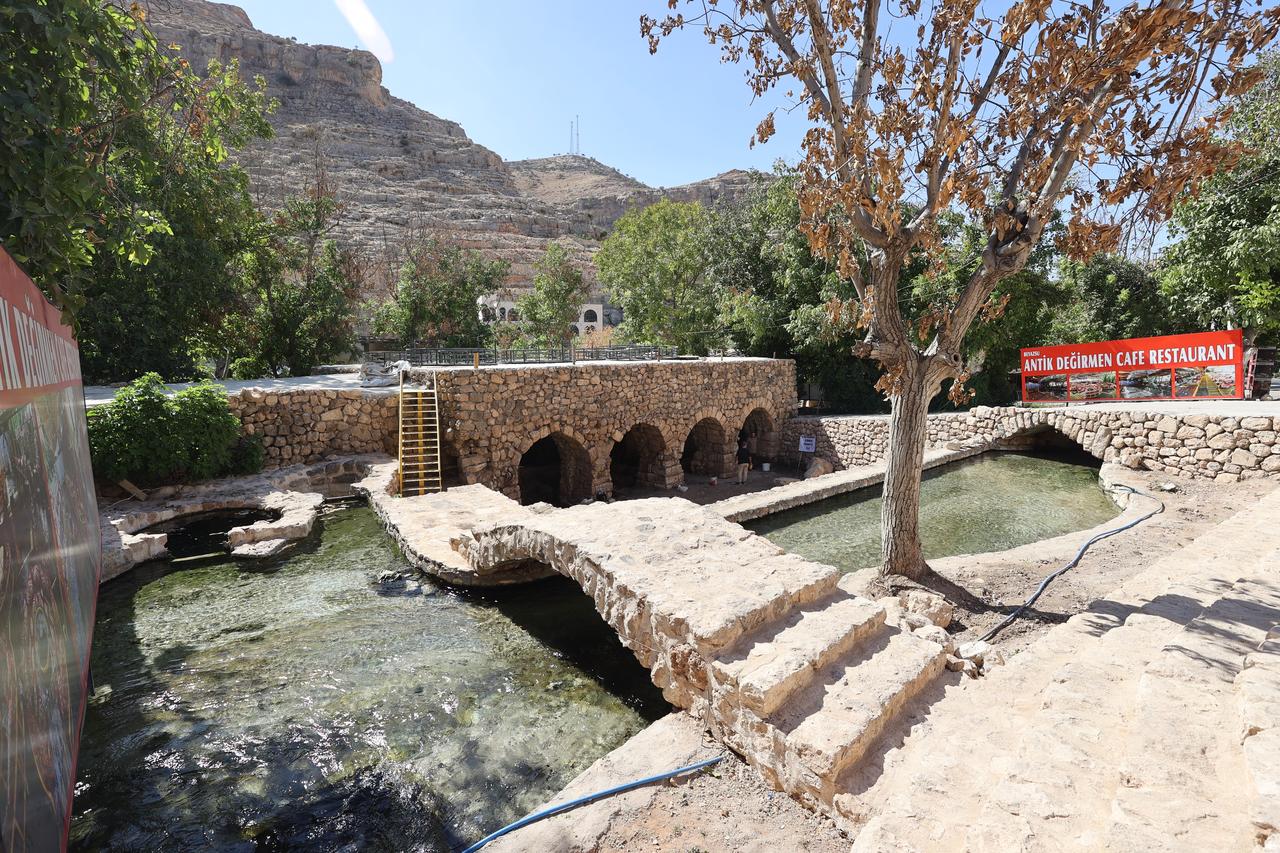 General view of the historical water mill site where a 1,500-year-old mosaic was discovered in the Cag Cag Stream Valley, Midyat, Mardin, southeastern Türkiye, Oct. 14, 2025. (AA Photo)