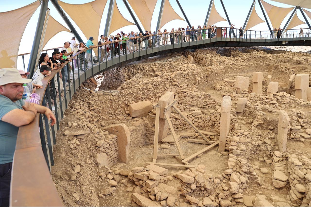 Gobeklitepe, described as the “zero point of history” and inscribed on the UNESCO World Heritage List in 2018, continues to attract visitors and support local tourism in the region in Sanliurfa, Türkiye, July 2, 2025. (AA Photo)