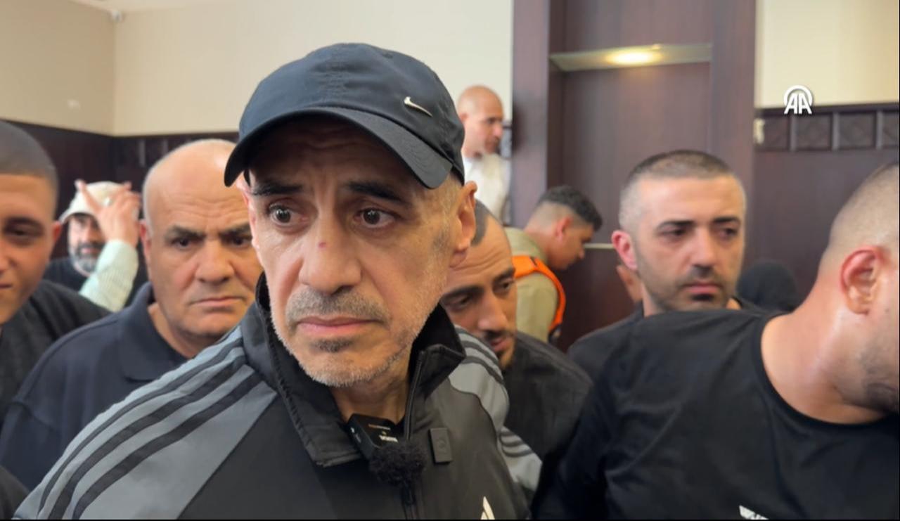 Palestinian detainee Kamal Abu Shanab after his release , October 13, 2025.( AA Photo )