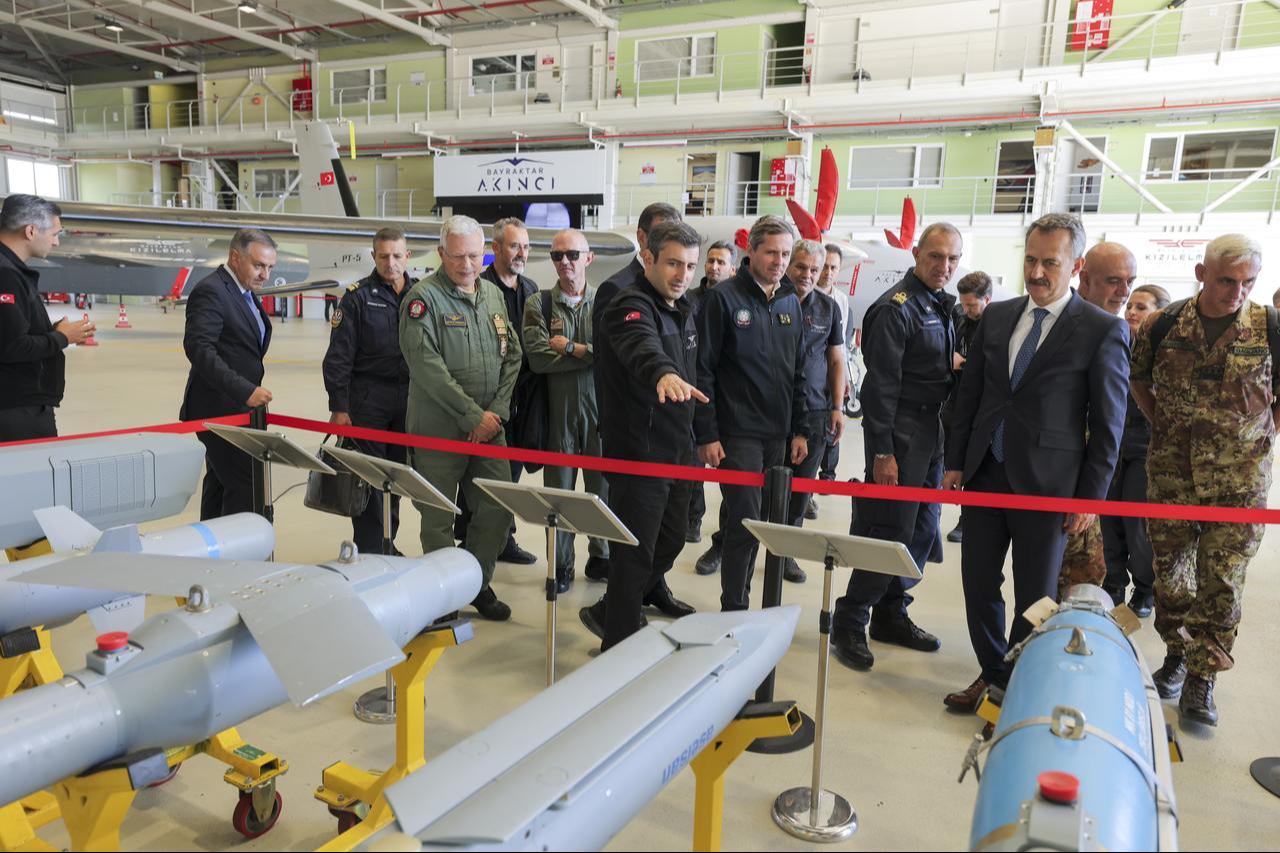A delegation from the Italian Ministry of Defense is visiting Baykar's facilities in Tekirdag and Istanbul on Oct. 6, 2025. (AA Photo)