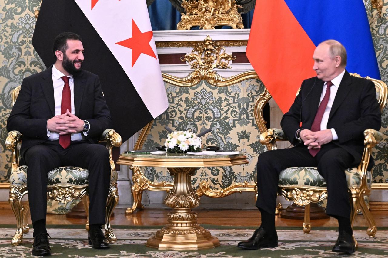 Putin, Syria's Sharaa meet in Moscow to discuss bilateral ties, regional stability