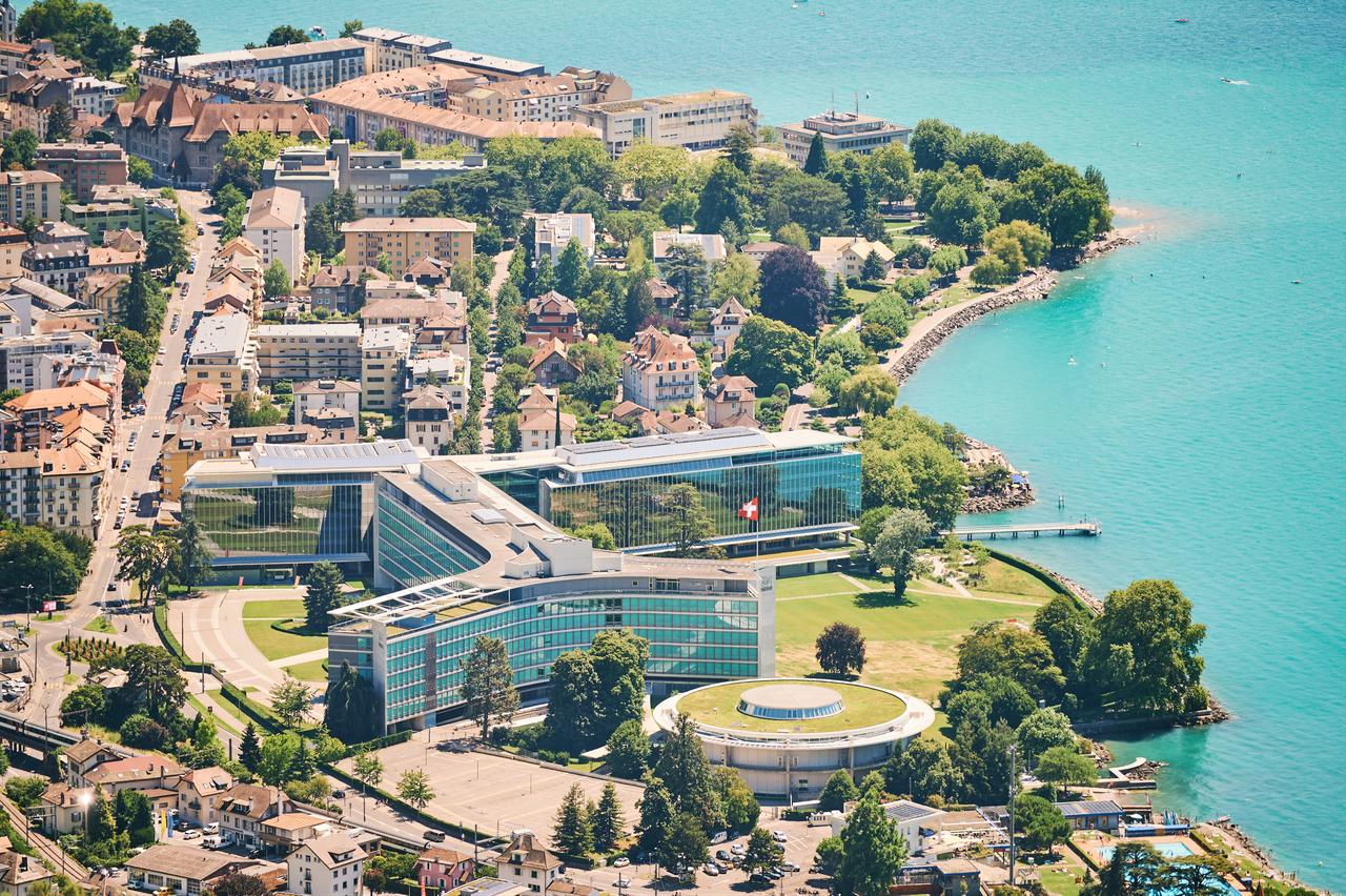 Aerial view of Nestle’s headquarters in Vevey, Switzerland, July 10, 2022. (Adobe Stock Photo)
