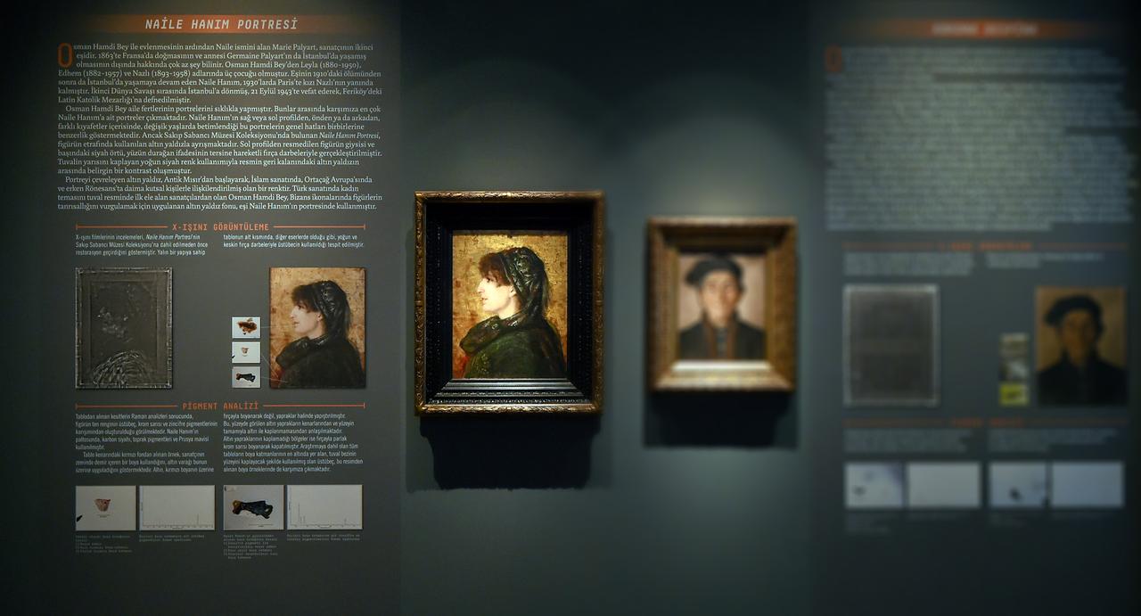 The earlier profile portrait of Naile Hanim displayed at the Sakip Sabanci Museum in Istanbul, Türkiye, accessed October 16, 2025. (Courtesy of Sakip Sabanci Museum)