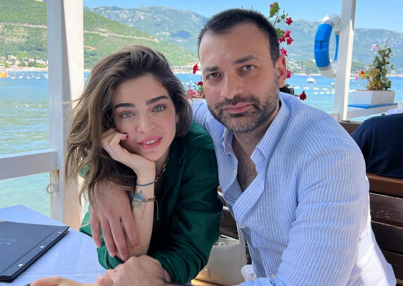 Actress Oyku Celik and Ali Cakici photographed together at a seaside restaurant during a recent outing. (Photo via Instagram/@oykucelikk_)