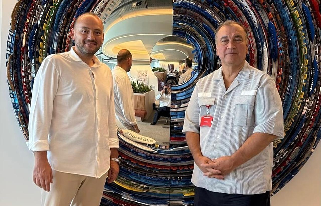 Murat Ulker gives Independent Industrialists and Businessmen Association's chairman Burhan Ozdemir a tour of pladis' factory, London, United Kingdom, July 26, 2025. (Photo via Instagram / @mu_ulker)