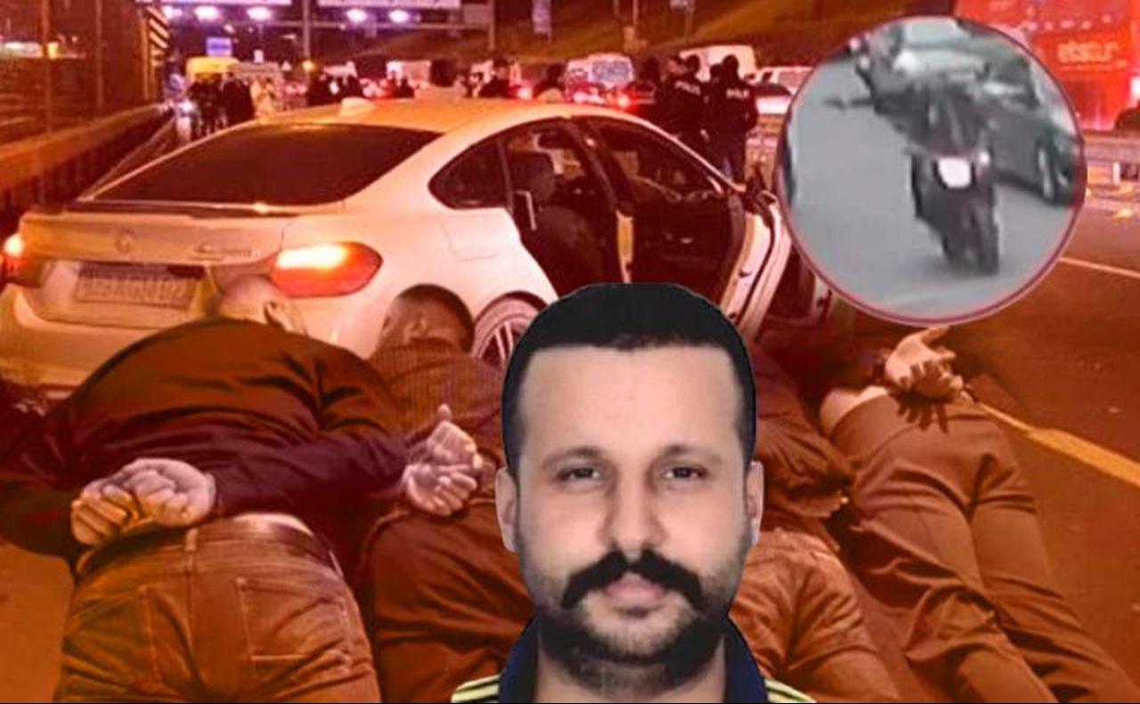 Turkish mafia leader Baris Boyun (C) captured in Italy. (Photo collage by Onlar Haber)