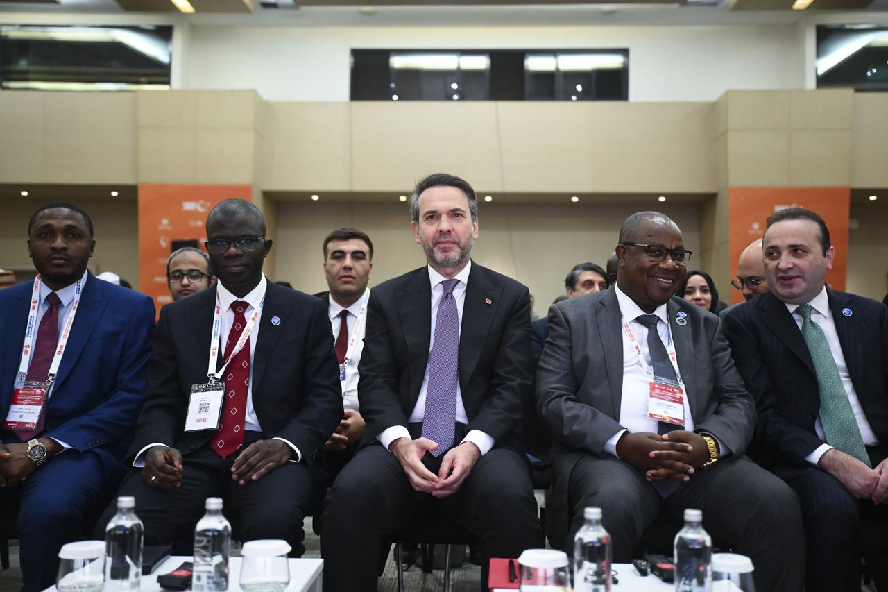 Energy and Natural Resources Minister Alparslan Bayraktar attended the Türkiye-Africa Business and Economic Forum hosted by the Ministry of Trade with the coordination of the African Union and organization of DEIK at the Istanbul Congress Center, Istanbul, Türkiye, Oct. 17, 2025. (AA Photo)